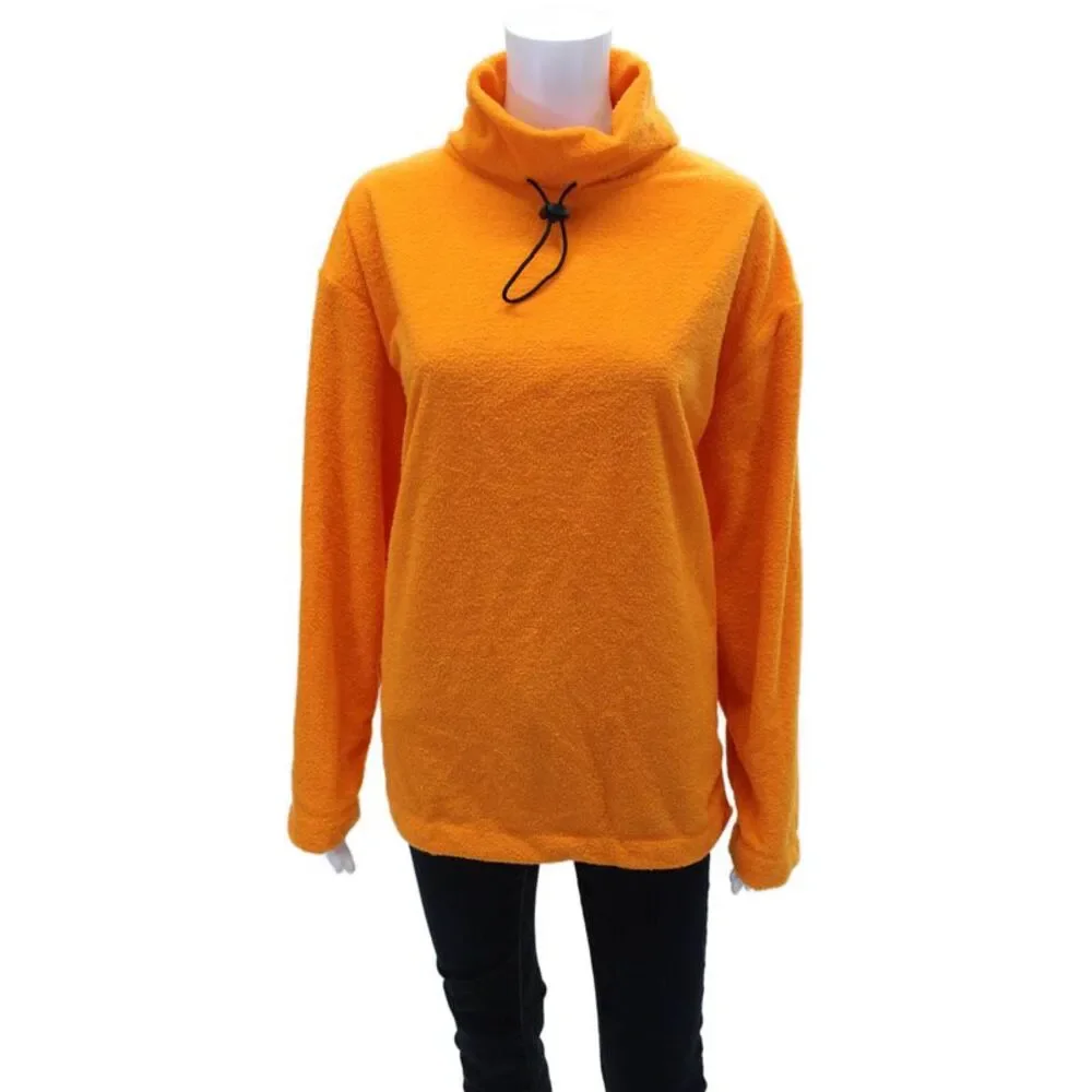 Urban Outfitters Womens High Neck Pullover Sweatshirt Top Orange Size S